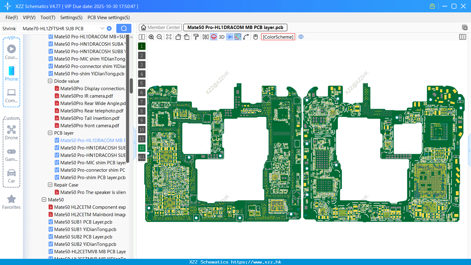 Huawei Mate50 Pro-HL1DRACOM MB PCB Layer